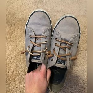 Women’s Gray Sperrys